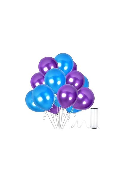 HKNYS 30 Pieces Blue-purple Metallic Balloon Compatible with Helium Gas - Birthday Party Balloons
