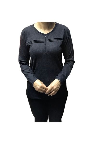 ECE GİYİM High Viscose - Εποχιακή Απλή Μαμά Μπλούζα