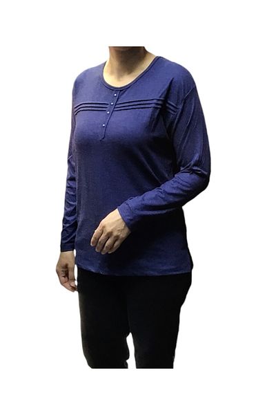 ECE GİYİM High Viscose - Εποχιακή Απλή Μαμά Μπλούζα