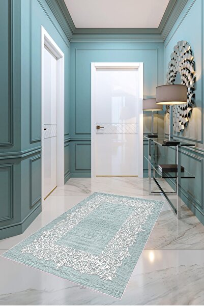 SÜNGERSAN Dijital Baskılı Kaymaz Taban Yıkanabilir Tay Tüyü Kumaş Oturma Odas...