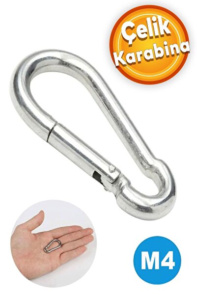 Badem10 4 Mm Karabina Paslanmaz Çelik Tırmanma Kamp Ekipmanı Salıncak Hamak A...