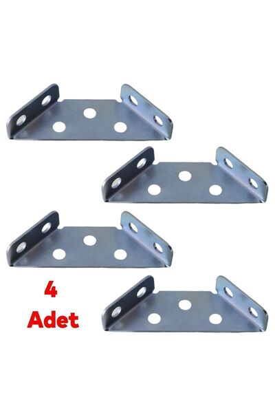 Badem10 4 Adet Mobilya Eşya Dolap Köşe Birleştirme Köşebent Sabitleyici Bağlantı Aparatı L Demir Gönye Metal