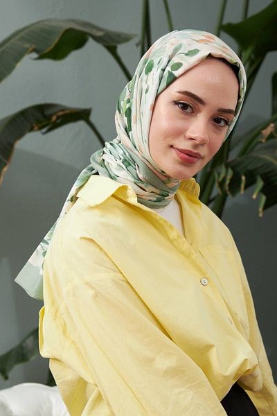 Dolfini Σαλιάρα από πράσινη βαμβακερή βισκόζη Ipekhan Botanical Series