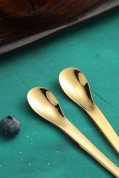 Chavin 12 Pieces Gold Luxury 304 Steel Modern Teaspoon - Coffee Cup Cin581Sr-12