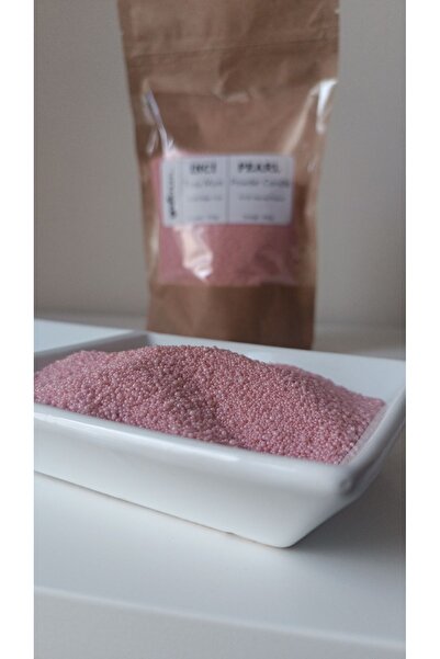 grafimum Incı Tozu Sedefli Mercan Turuncu Mum Sonsuzluk Tozu Mum Doğal Mum 20 Adet Fitil Pearl Powder Candle