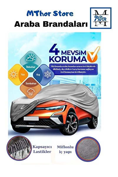 MThor store Tüm SUV Araçlara Uyumlu Oto Araba Brandası - Örtüsü - Çadırı Mifl...