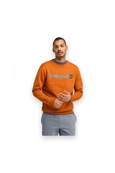 Timberland Tb0A5Ujy Мъжки суичър с линеарно лого и кръгло деколте