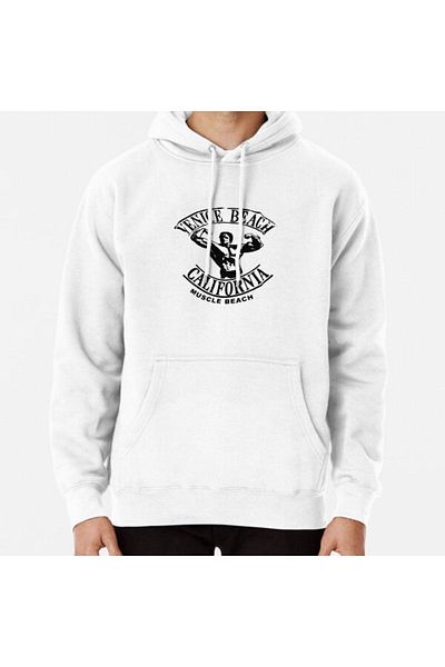 Denim Iconic Venice Beach - California Muscle Beach Printed Hooded Sweatshirt