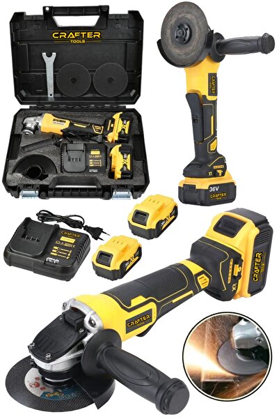 CRAFTERTOOLS Profesyonel 36V 5Ah Kömürsüz Motor 125 mm Devir Ayarlı Avuç İçi ...