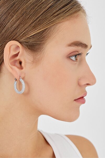 by evrenmusti 925 AYAR GÜMÜŞ TAŞLI HALKA KÜPE