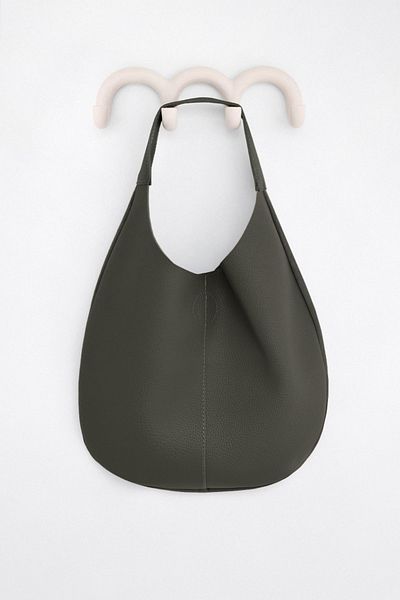 OzBeauty Geanta de dama cu cusaturi din piele intoarsa artificiala