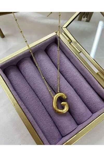 Accessories Three Dimensional Steel G Letter Balloon Gold Color Necklace