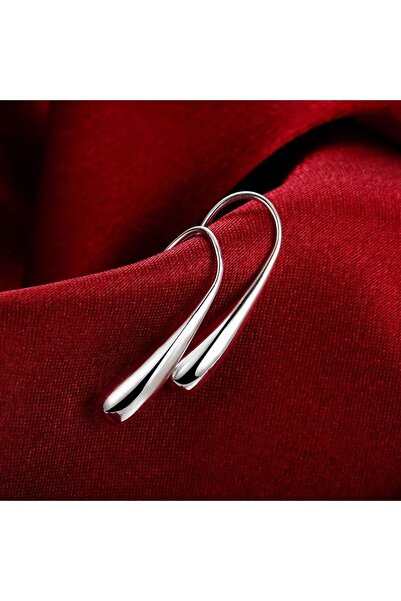 Eyelashes Silver 925 Ayar Gümüş Su Damlası Küpe