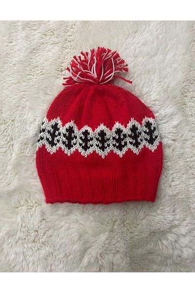 MESKSTORE Hand Knitted Beanie Gloves Set