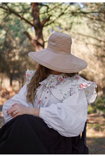 Launes Floral Off-White Vintage Ruffled Collar