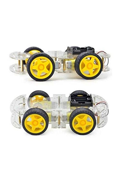Genel Markalar 4wd Araç Şase Kiti Robot Araba Kiti