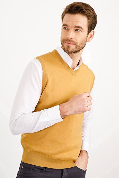 Desen Triko Men's Sweater A.camel