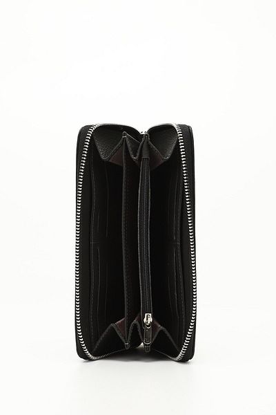 GÖNDERİ(R) Women's Black to Anthracite Horizontal Genuine Leather Wallet