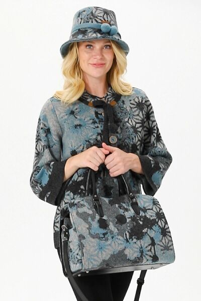 Desen Triko Women's Mixed Shade Patterned Bag M.green