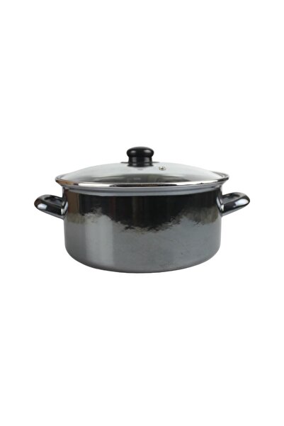 ALBETTO 20cm 2500ml Anthracite Enameled Yogurt Pot - Copper