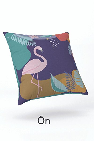ÖZENEV Декоративний м'який чохол для дивана 43x43 см Фламінго Листя