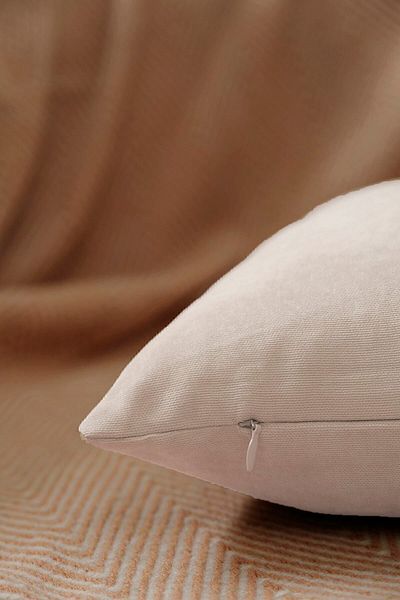 ÖZENEV Panoroma Plain Plain Decorative Pillow Case – Punchable Throw Pillow Case – Cream