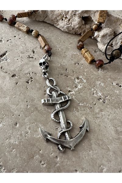 CAPO by Aytaç Yamaç Brown Variscite Stone Natural Stone Necklace