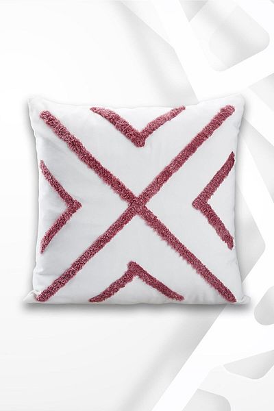 ÖZENEV Punch Design Bohemian Patterned Decorative Throw Pillow Cover 45x45 Cm Ethnic Authentic Poncho