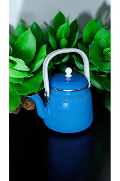 emaye market emaye mavi çaydanlık kahve demlik  suluk kettle 2 litre çinko no...