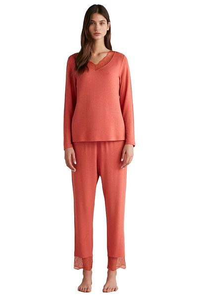 Penyemood Lux Mood Orange Women's Pajama Set - Combed Cotton 9533