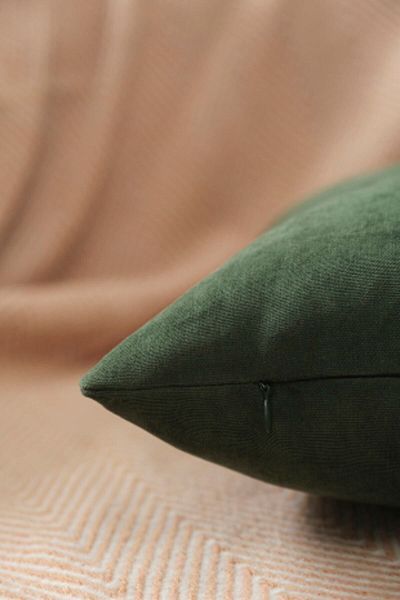 ÖZENEV Panoroma Plain Plain Decorative Pillow Case – Punchable Throw Pillow Case – Green