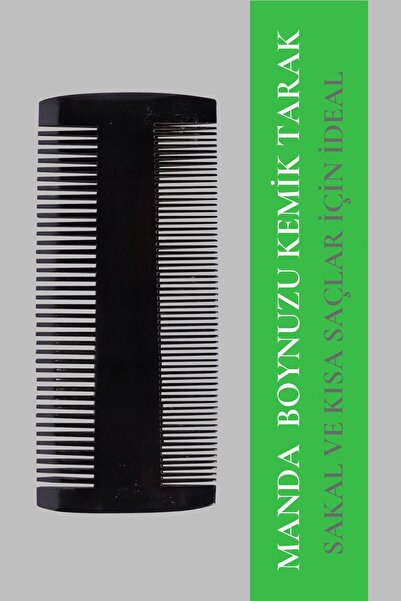 Efsoon Organics Manda Boynuzdan Tarak Doğal Kemik Tarak Bit Tarağı Sakal Tarağı Bıyık Tarağı