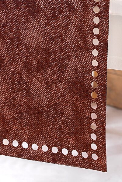 ÖZENEV Evine Özen Bordo Eliza Runner Amerikan Servis Masa Örtüsü 40x140 Cm