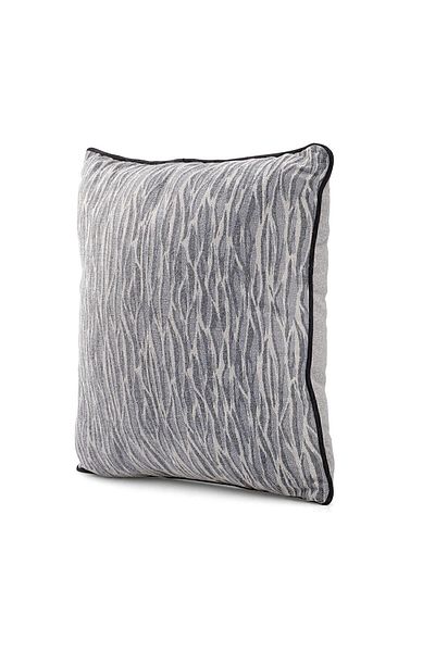 ÖZENEV 43X43 Special Design Woven Throw Pillow Cover - Hidden Zipper, Ribbed Living Room Decorative