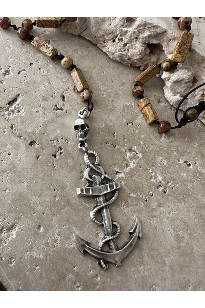 CAPO by Aytaç Yamaç Brown Variscite Stone Natural Stone Necklace