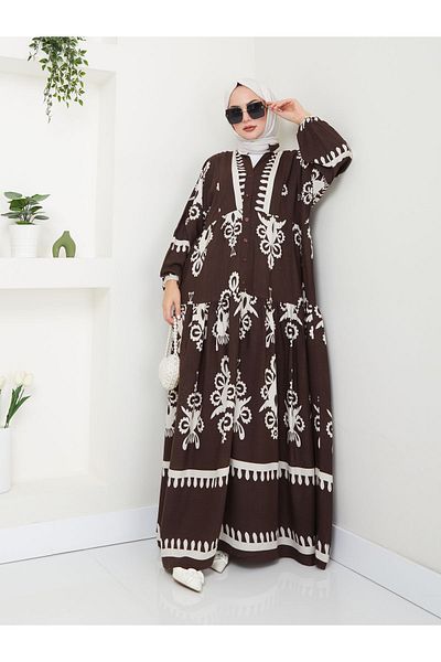 VOLT CLOTHİNG γυναικείο φόρεμα με έθνικ στάμπα