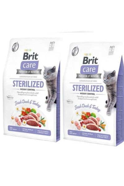 Brit Care Kilo Kontrolü Için Ördekli Tahılsız Kısırlaştırılmış Kedi Maması 2k...