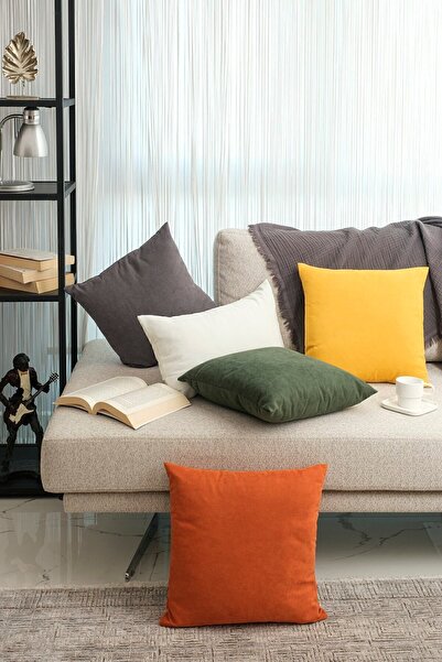 ÖZENEV Panoroma Plain Plain Decorative Pillow Case – Punchable Throw Pillow Case – White