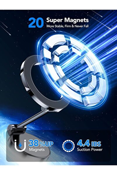 Deppo Trend İphone 11-12-13-14-15-16 Plus-17 Pro Max Uyumlu Magsafe Manyetik Mıknatıslı Araç Içi Telefon Tutucu
