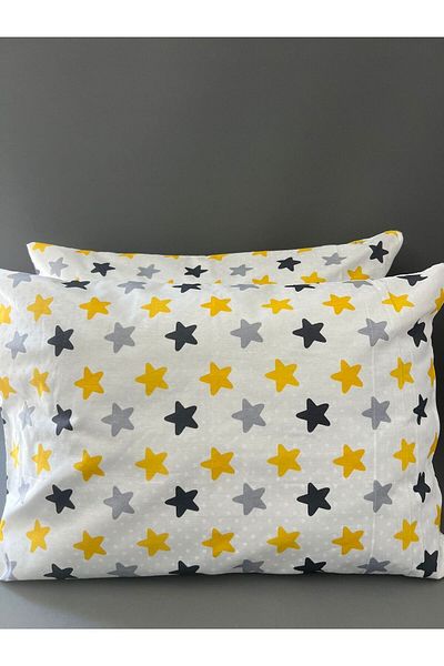 GOOD MORNİNG PAMUKKALE Σετ 2 Μαξιλαροθήκη με σχέδιο Yellow Star - 50x70