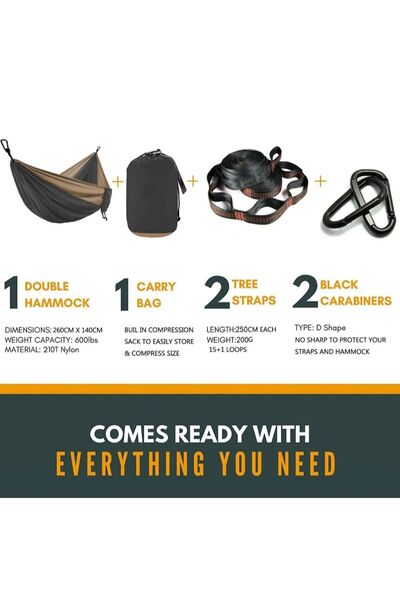 Beauty Box Paraşüt Naylonundan 2 Kişilik Keyif Hamak Dayanıklı Nefes Alabilir Kumaş