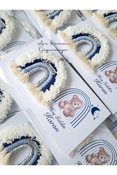 Anı Karavanı Organizasyon Gökkuşağı Makrome Anahtarlık & Magnet / 10 Adet