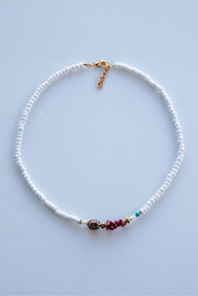 Lila Rosa قلادة مرجانية أصلية من الحجر الطبيعي