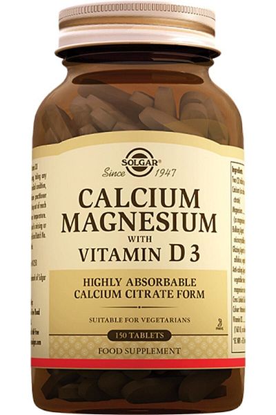 Solgar Calcium Magnesium with Vitamin D3 150 Tablets (Calcium Magnesium Magnesium D3)
