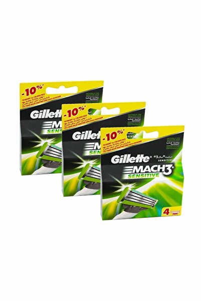Gillette Tıraş Bıçağı Mach-3 Sensitive 12 Li