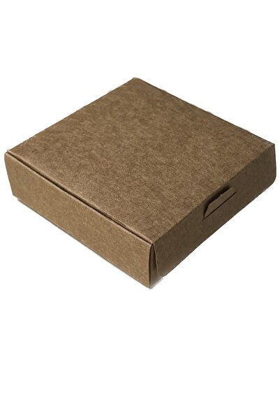 Matbaagraf Kraft Acetate Covered Square Cardboard Jewelry Box Necklace & Bracelet Mini Set Box Ready 10x10x3