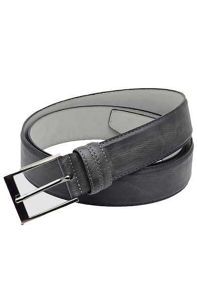 Deribond Γκρι Ανδρική Ζώνη 3,50 εκ. Κλασικό Faux Leather