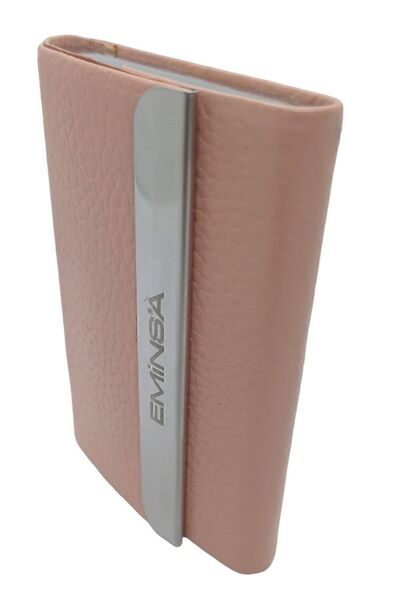 Eminsa Genuine Leather Women's Card Holder with Magnet Cover