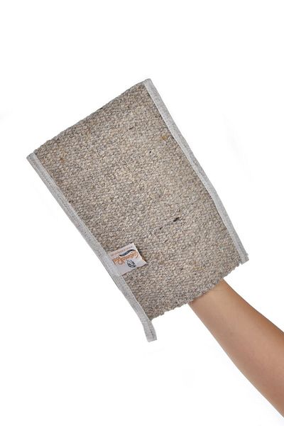 CaramelPeel Goat Hair Pouch White