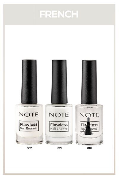 NOTE Nail Flawless 3'lü French Oje Seti